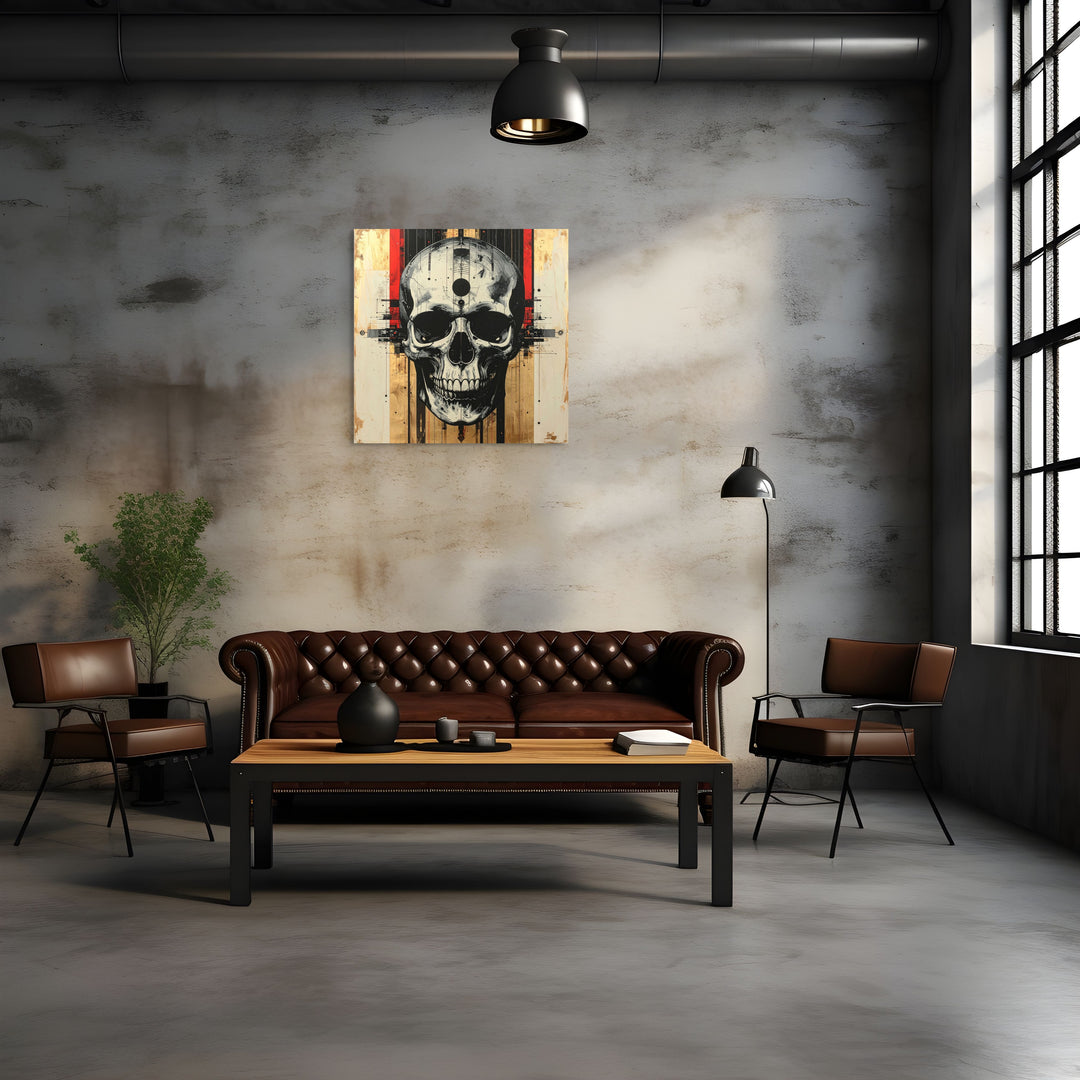 After the Bloom II schedelkunst als luxe eyecatcher aan de muur.