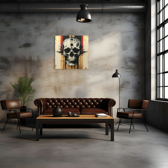 After the Bloom II schedelkunst als luxe eyecatcher aan de muur.